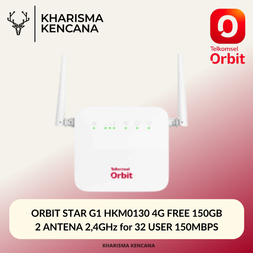 Jual ORBIT STAR G1 HKM0130 4G FREE 150GB 2 ANTENA 2,4GHz foo 32 USER ...
