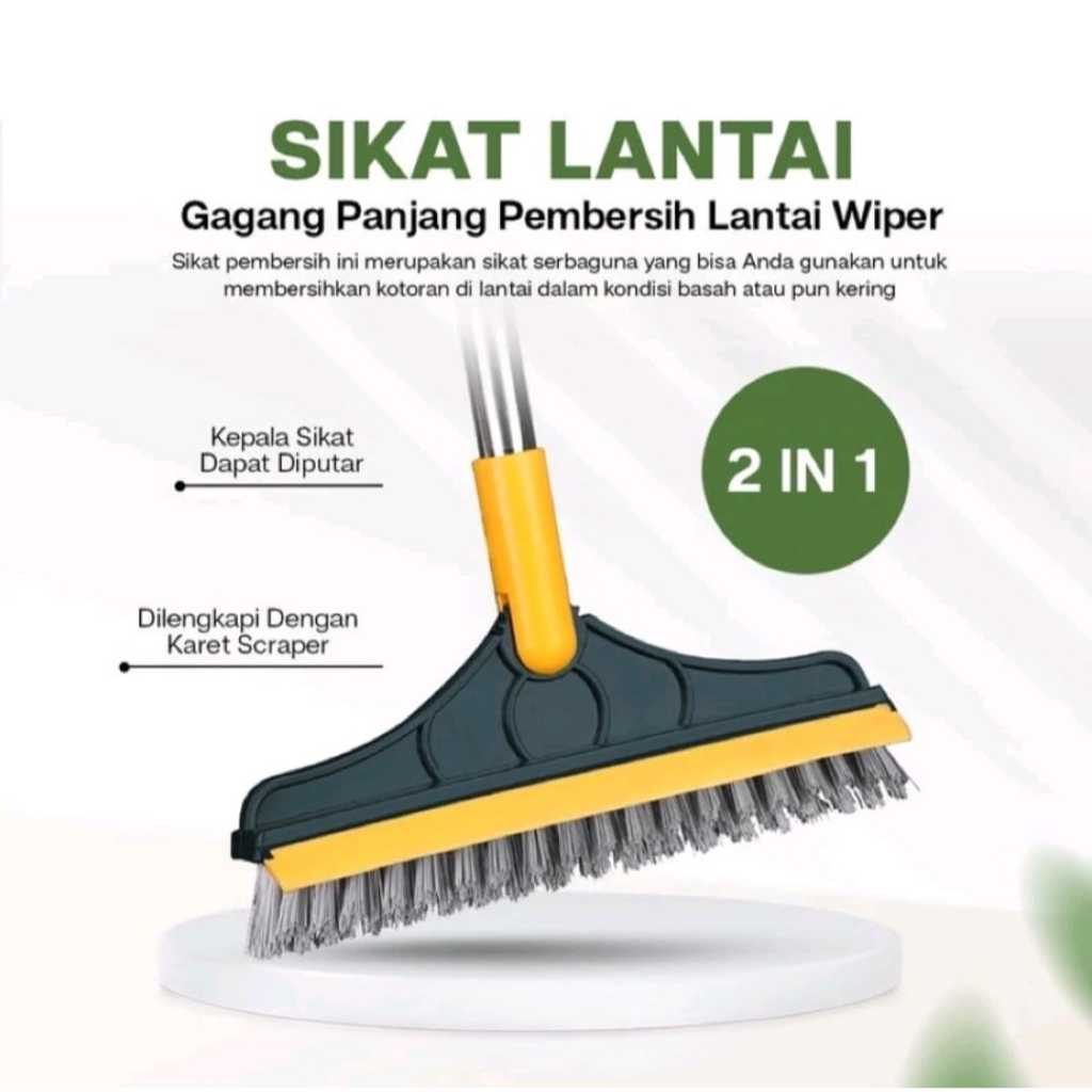 Jual Sikat Lantai Wiper 2in1 Pembersih Lantai Dinding Kamar Mandi