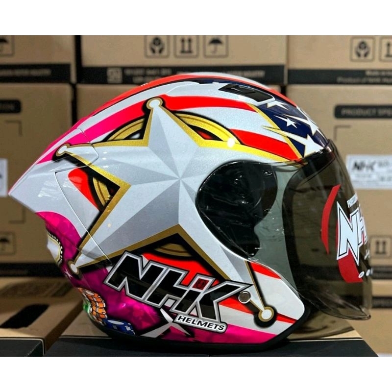 Jual NHK R1 ELITE ALONSO #7 STAR WHITE ORIGINAL | HELM MOTOR FULL FACE ...