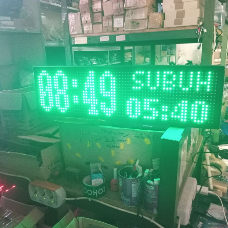 Jual Jam masjid Jam digital Jadwal sholat LED running text jadwal ...
