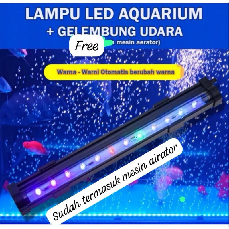 Jual Lampu Celup Aquarium Lampu Gelembung Batu Aerator Lampu Akuarium ...