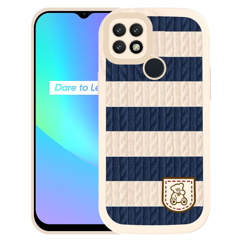 Jual Case Realme 5 5i C3 C12 C25 C25s C55 Narzo 20 30a 50a Casing Fnko Strip Bear Silicon 8509