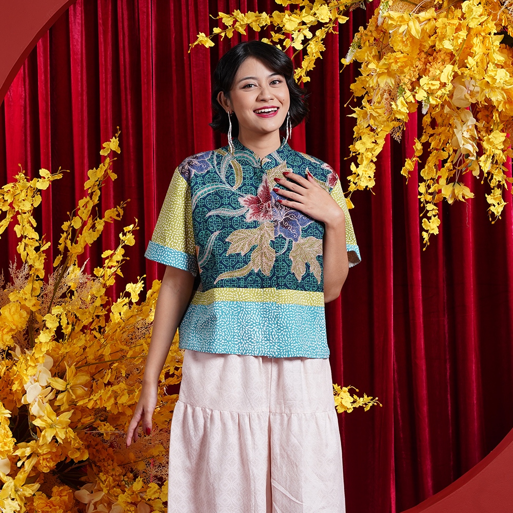 Jual NONA RARA - Melisa Encim CNY T2654, Baju kerja blouse batik wanita ...