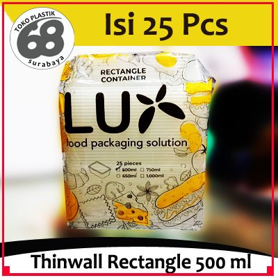 Thinwall 500 ML Rectangle Merk LUX
