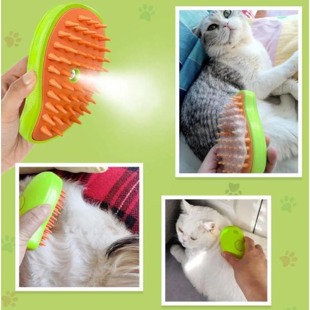 Jual Sikat Uap Kucing 3 In 1 Silikon Brush Spray Sikat Rambut Kucing ...