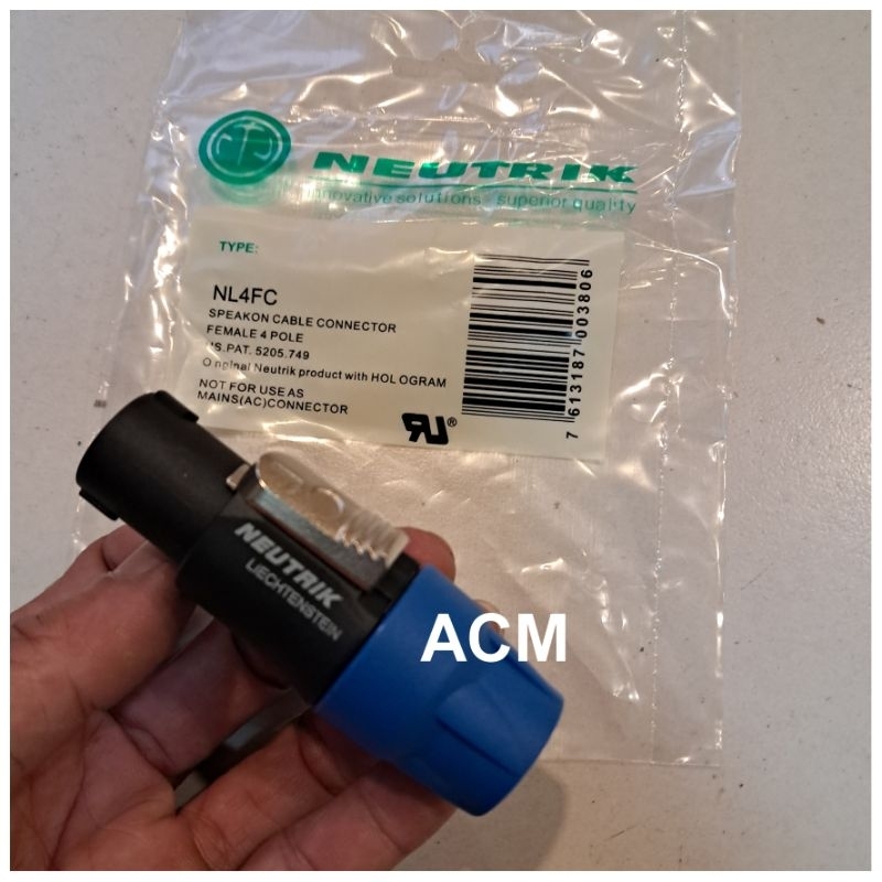 Jual JACK SPIKON NEUTRIK NL4FC SPIKON 4 PIN UNTUK SPEAKER PASIF ...