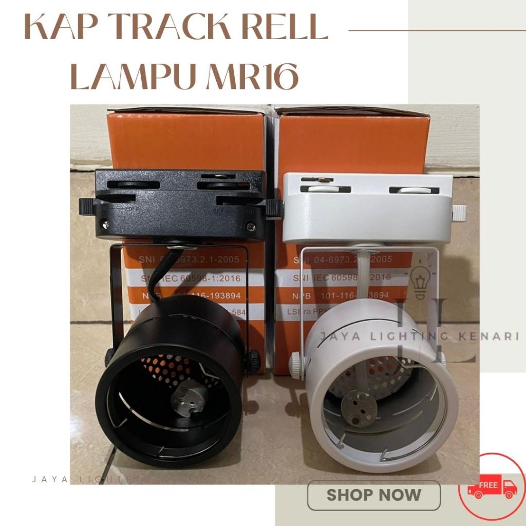 Jual KAP LAMPU TRACK RELL MR16 / KAP LAMPU PLAFON / KAP LAMPU TRACK REL ...