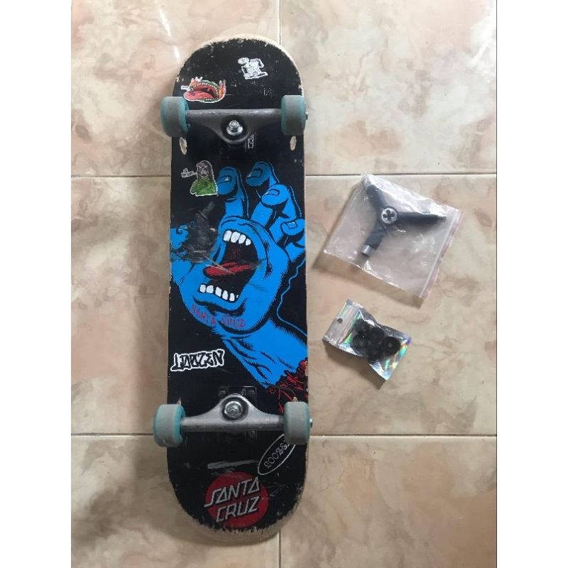 Porte-clés Skateboard Santa Cruz Neuf Sous Blister, Planche Métal Miniature