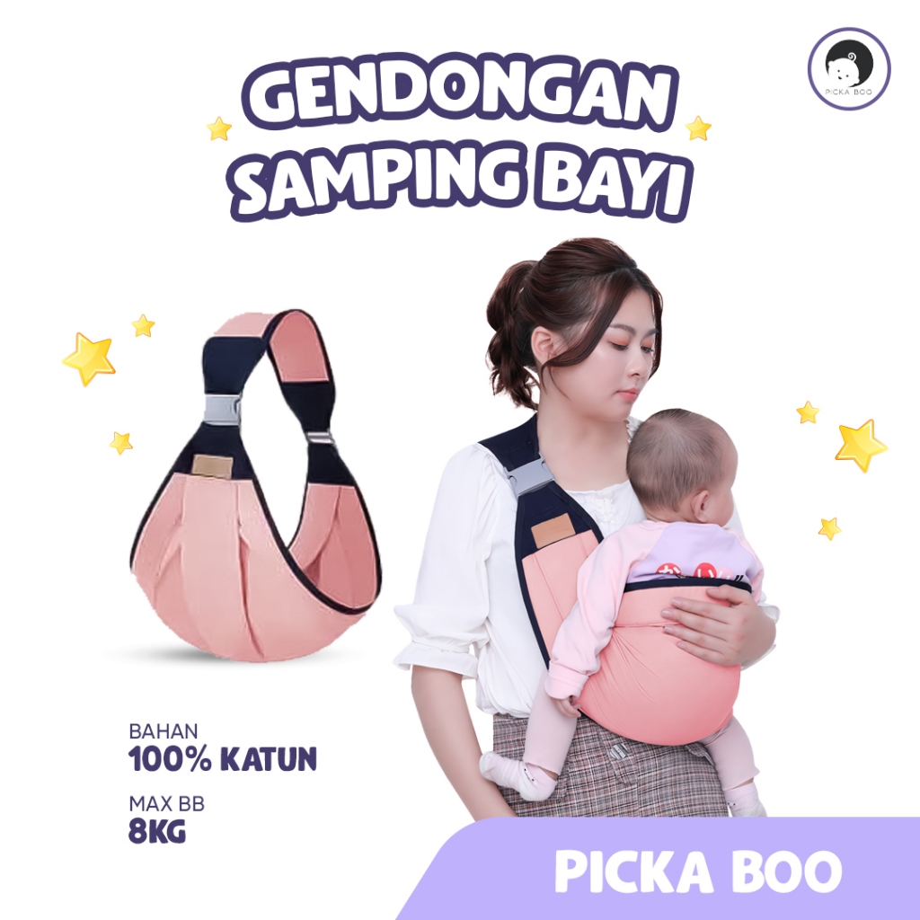 Jual [TERLARIS NO.1] PICKA BOO Gendongan Bayi Praktis Gendongan Kain ...
