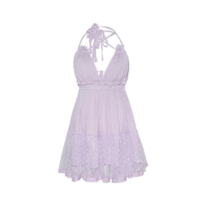 Jual ORIGINAL KOREA SWIMCITY - Light purple string frill one
