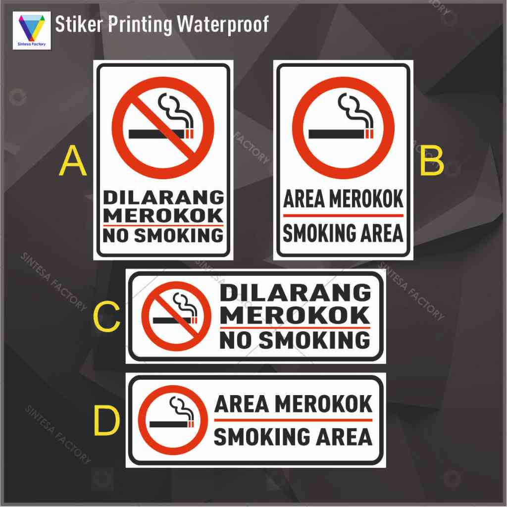 Jual Stiker Dilarang Merokok Larangan Merokok No Smoking Stiker