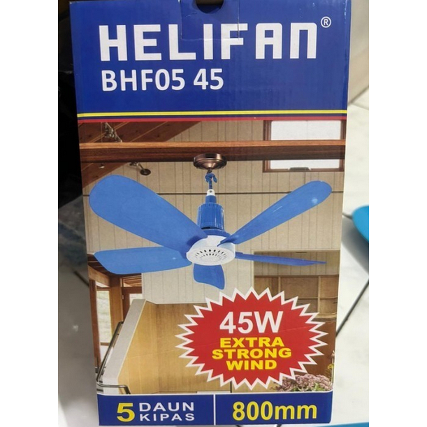 Jual Kipas Angin Gantung Langit Langit Helifan 45 Watt 5 Baling Arashi ...