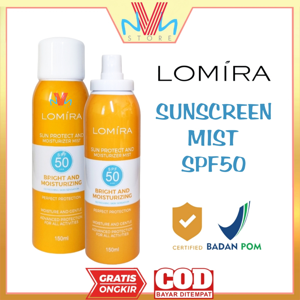 Jual LOMIRA SUNSCREEN MIST SUN PROTECT AND MOISTURIZER SPF50 150ml