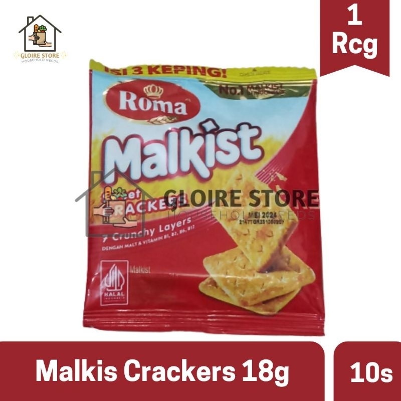 Jual Snack Roma MALKIST Crackers 1 RCG 10x18g (YNR/A) | Shopee Indonesia
