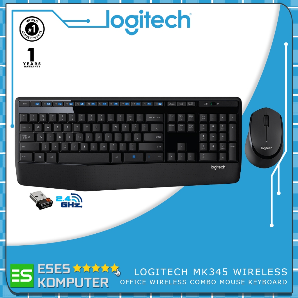 Jual Logitech MK345 Wireless Keyboard & Mouse Combo | Shopee Indonesia