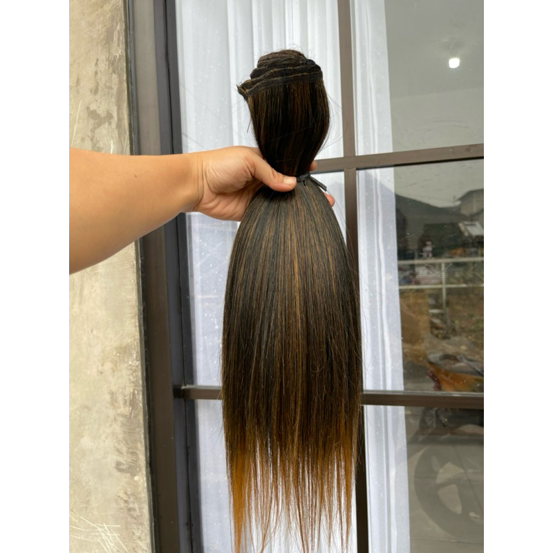 Jual Rambut Jahitan coklat kuda Sintetis | Shopee Indonesia