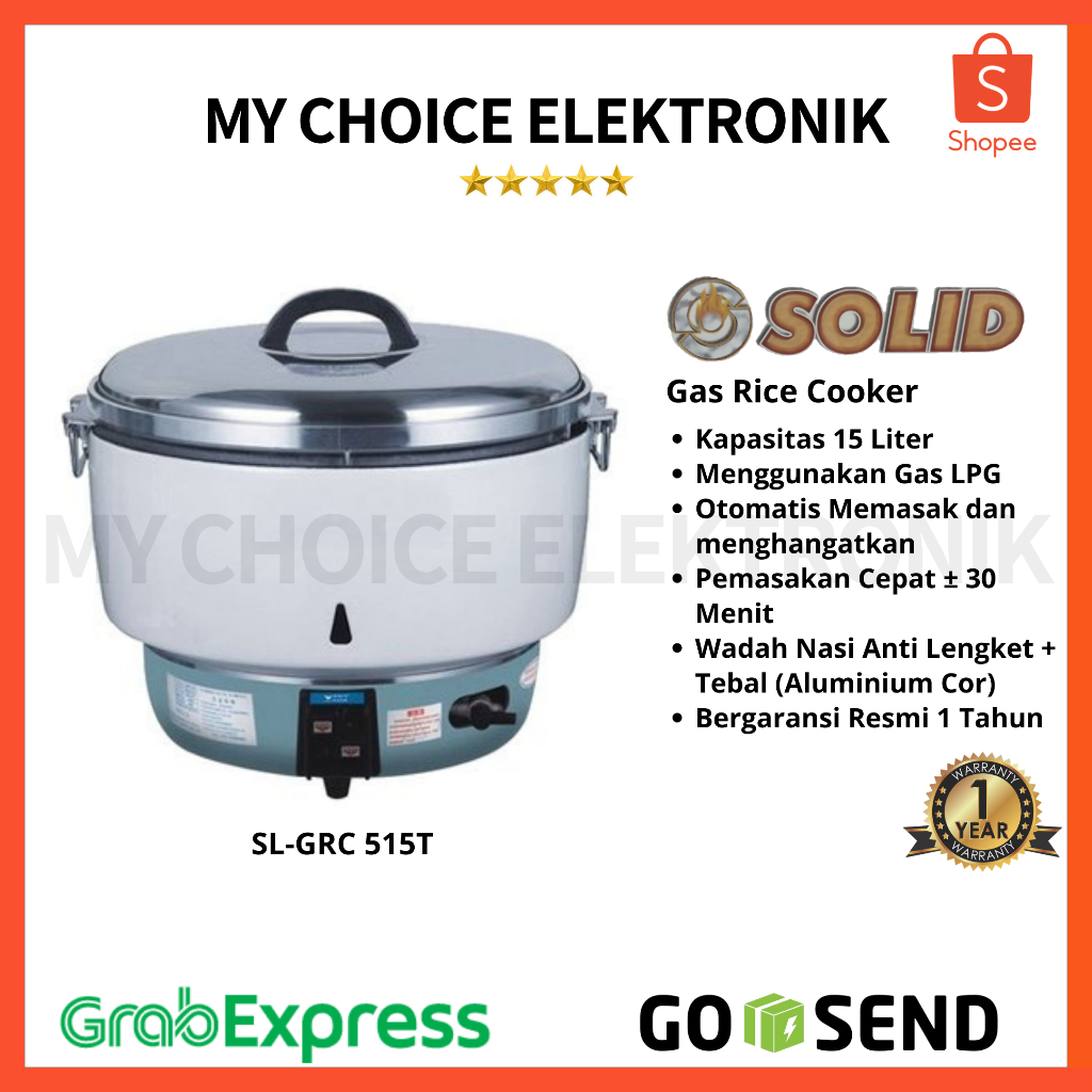 Jual Solid Rice Cooker Gas SL-GRC 515T (15 Liter) | Shopee Indonesia