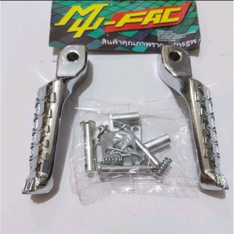 Jual Step Injakan Footstep Belakang Matic Model Aprillia Step Mufac Original Chrome Shopee