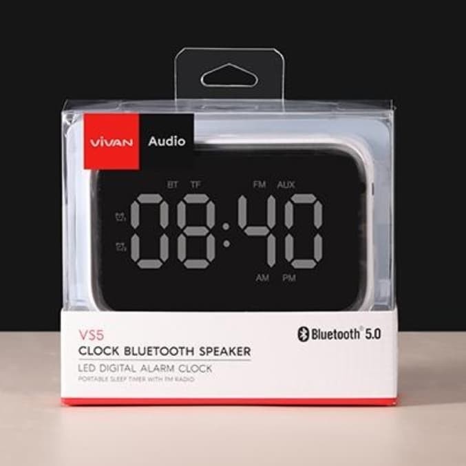 Jual SPEAKER BLUETOOTH ALARM CLOCK VIVAN VS5 | Shopee Indonesia