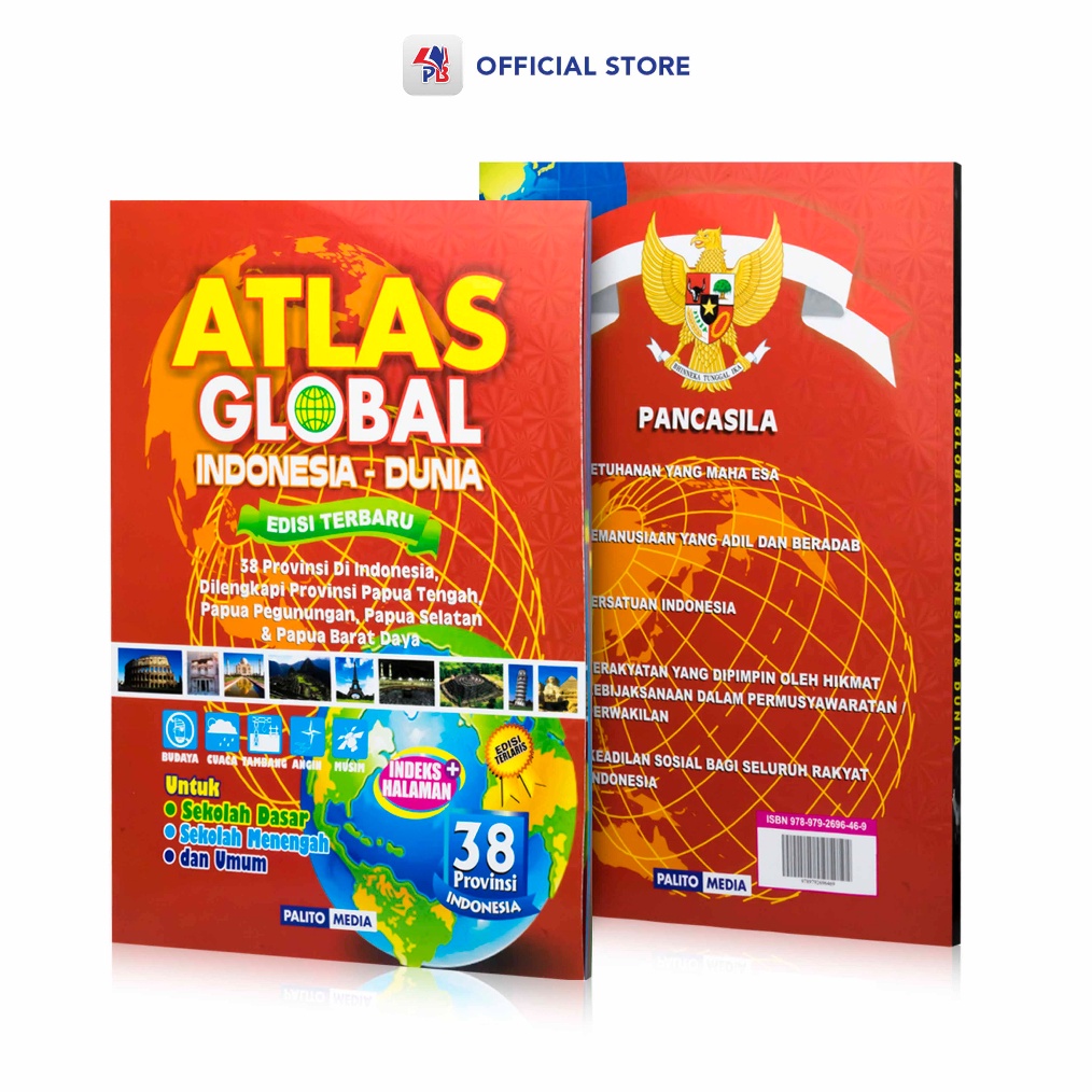 Jual ART L52I Buku Atlas 38 Provinsi Edisi Terbaru Atlas Global ...