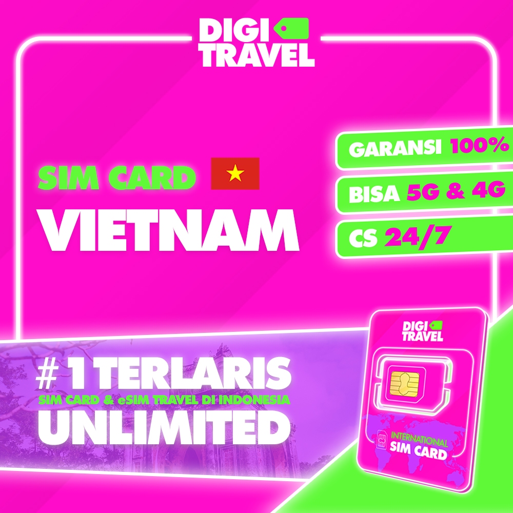 Jual DIGI TRAVEL Sim Card Vietnam Unlimited Data Simcard