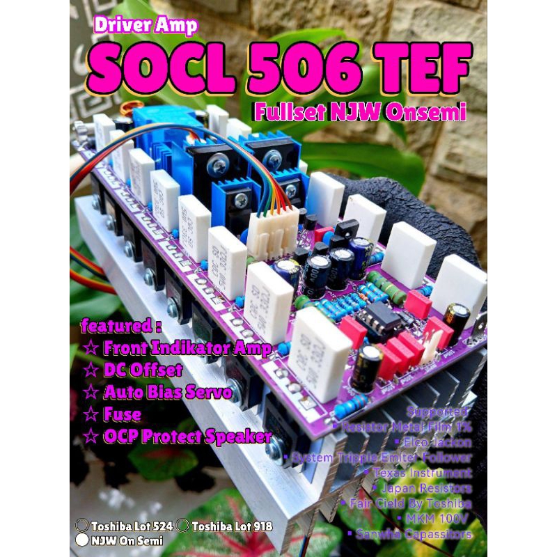 Jual Full Set Driver SOCL 506 TEF 2U 8 Set Transistor Final Hs20cm