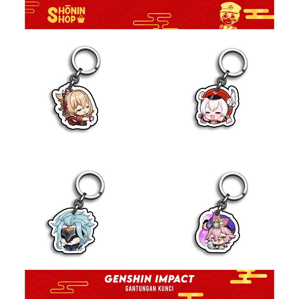 Jual Gantungan Kunci Genshin Impact Chibi Genshin Impact