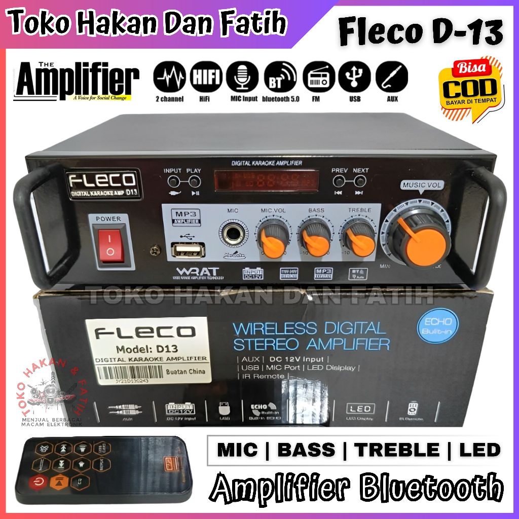 Jual Power Amplifier AC-DC Stereo Bluetooth USB Radio // Amplifier ...