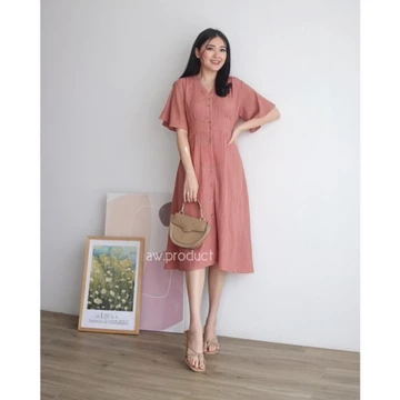 Freya Dress Casual Free Size Dress Wanita Korea Chic