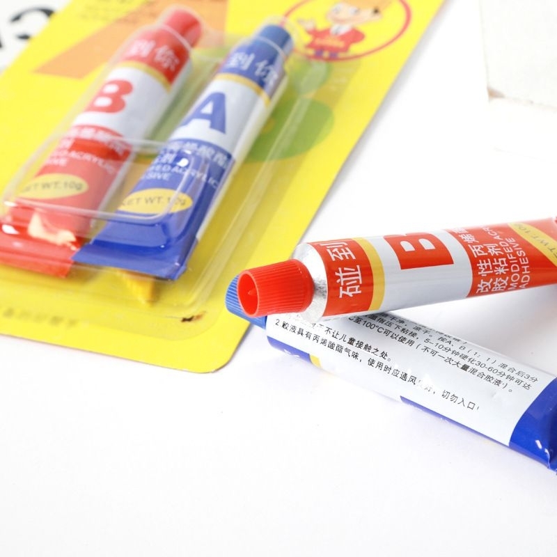 Jual Lem AB Epoxy Kuat Acrylic logam besi serbaguna | Shopee Indonesia