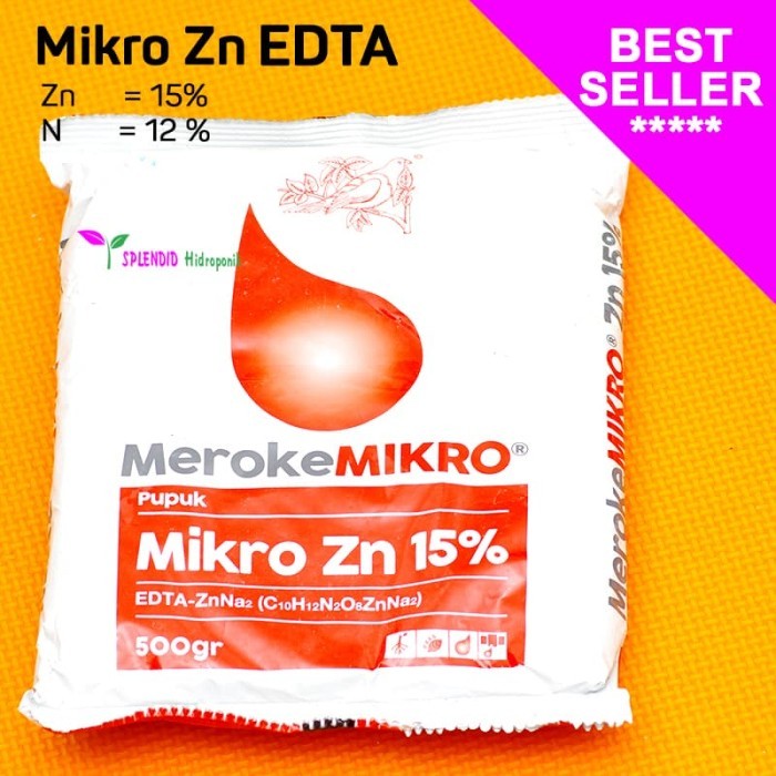 Jual Pupuk Meroke Mikro Zn Edta Soluble Greenhouse Grade Gr