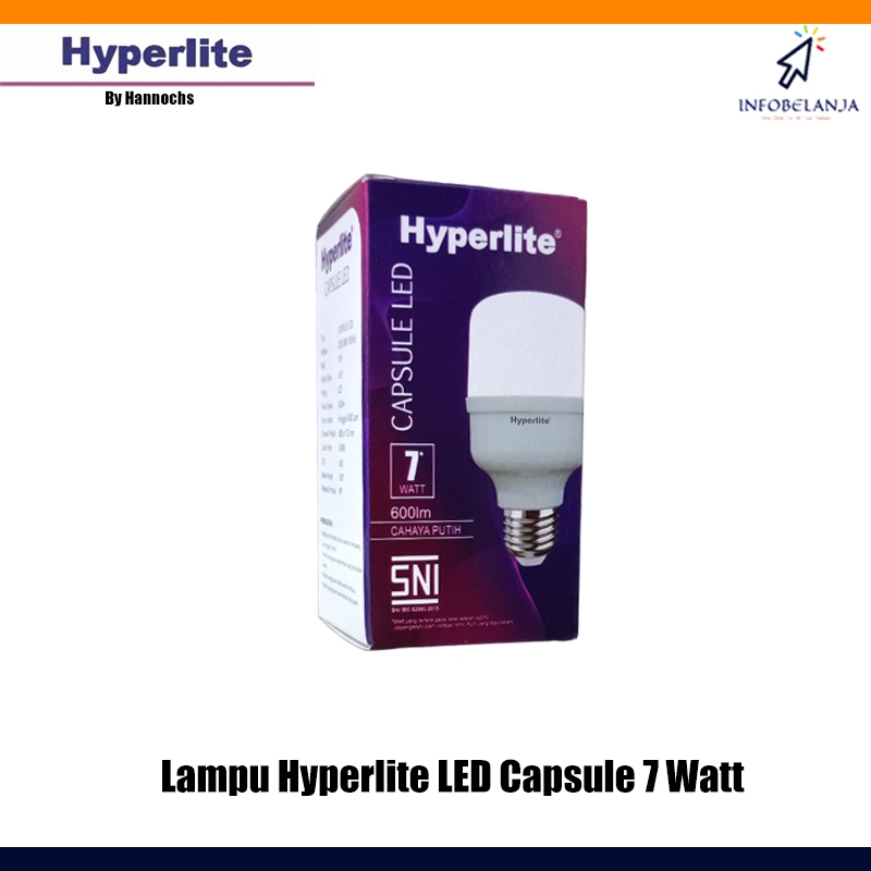 Jual Bohlam Lampu Led Hyperlite Capsule 7 Watt Cahaya Putih Sni