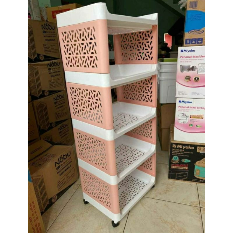 Jual Rak Plastik 5 Susun Roda Serbaguna | Shopee Indonesia