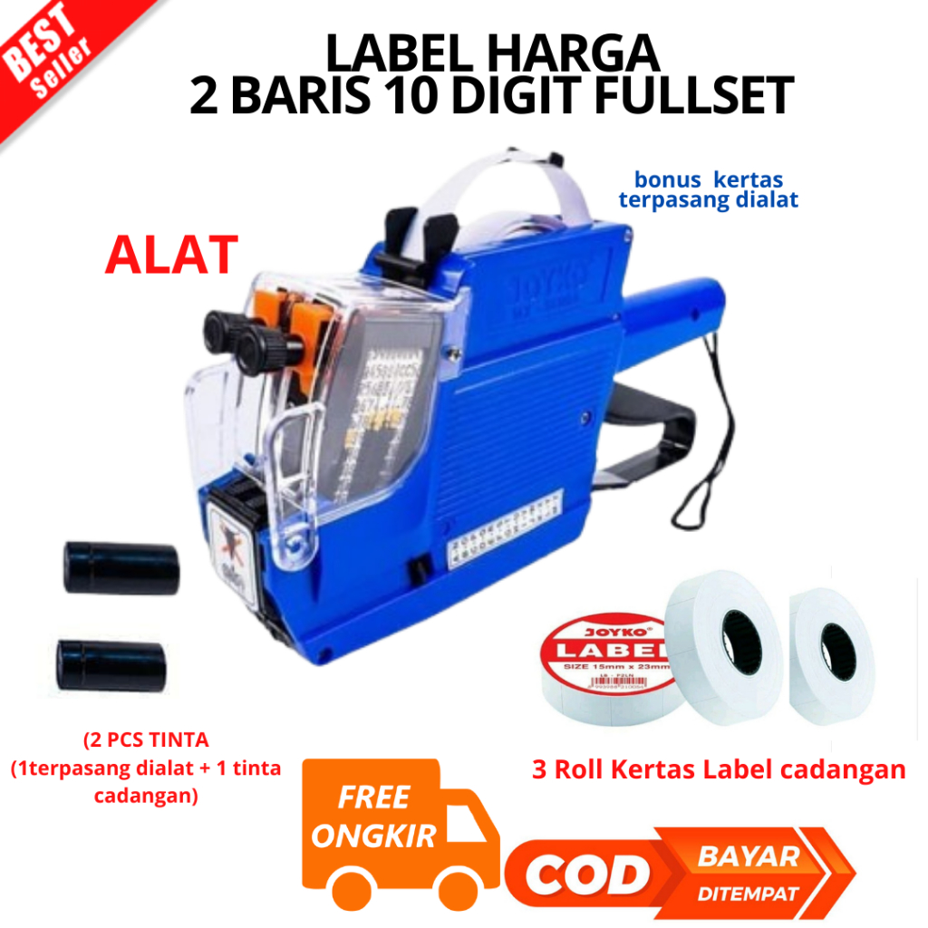Jual [TYPE 6600A] Alat Label Harga 2 Baris 10 Digit ALAT CETAK HARGA ...