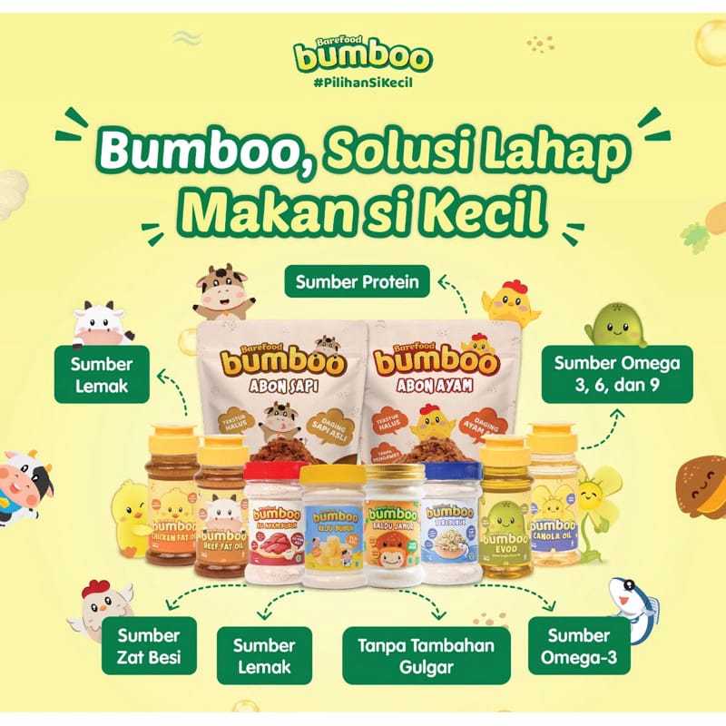 Jual BUMBOO Kaldu MPASI Abon Minyak Fat Oil Non MSG Organik / Kaldu ...