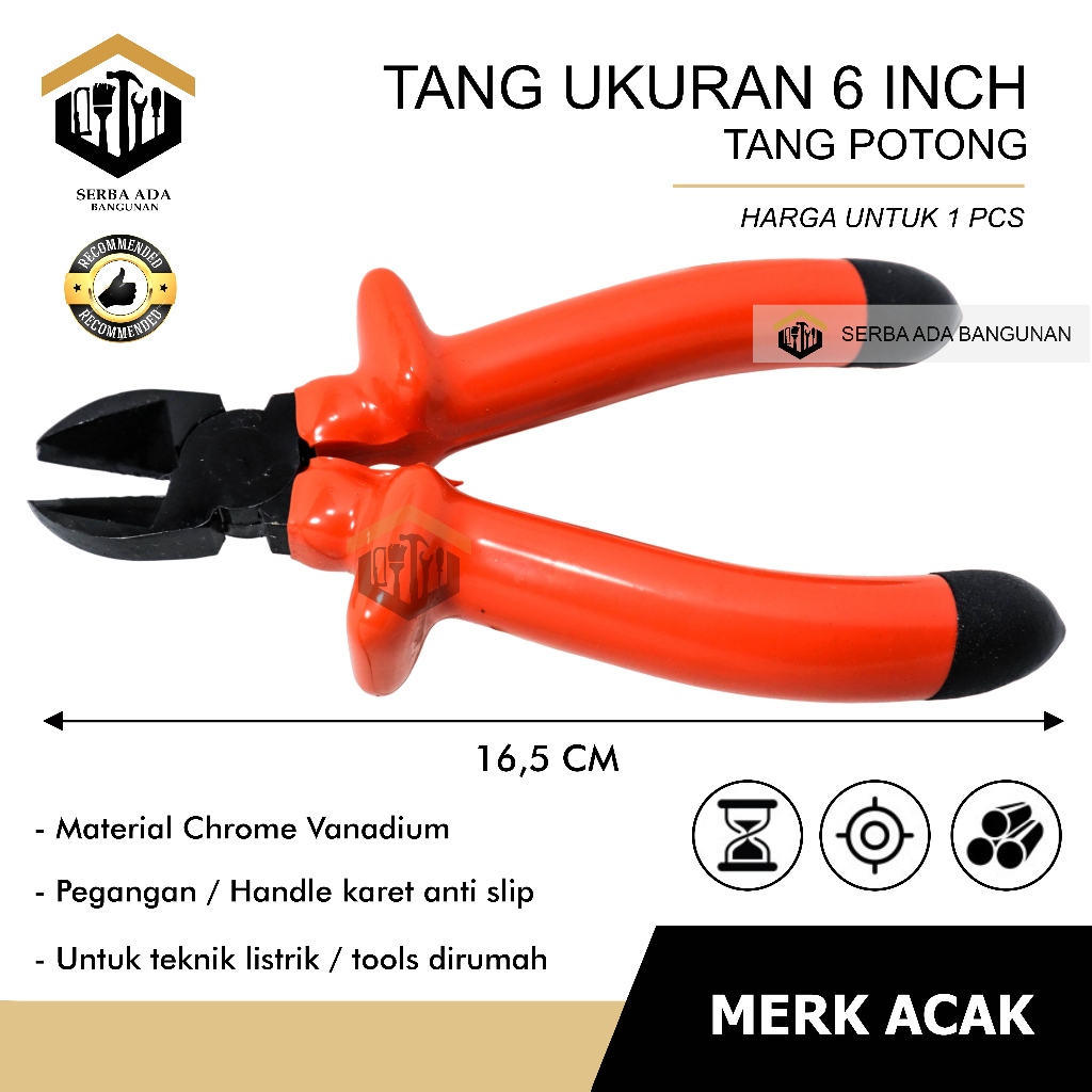 Jual SAB Tang PLIERS 6 INCH electrical potong/lancip/kombinasi TANG ...