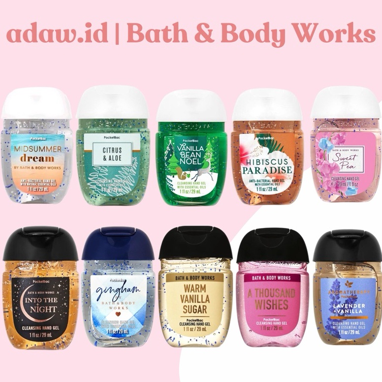 Jual Bath And Body Works Original BBW PocketBac Cleansing Hand Gel 29ml