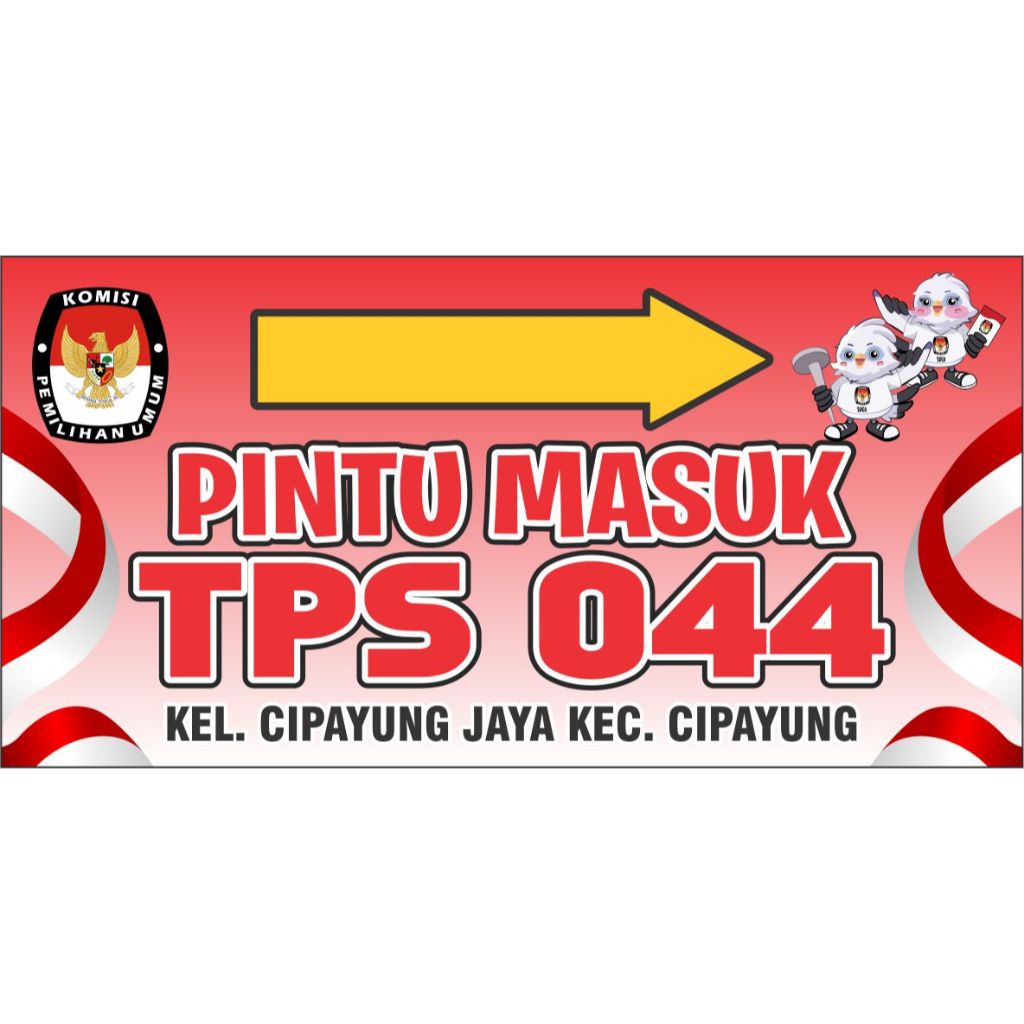 Jual Spanduk Banner Pintu Masuk TPS Bisa Custom FREE | Shopee Indonesia