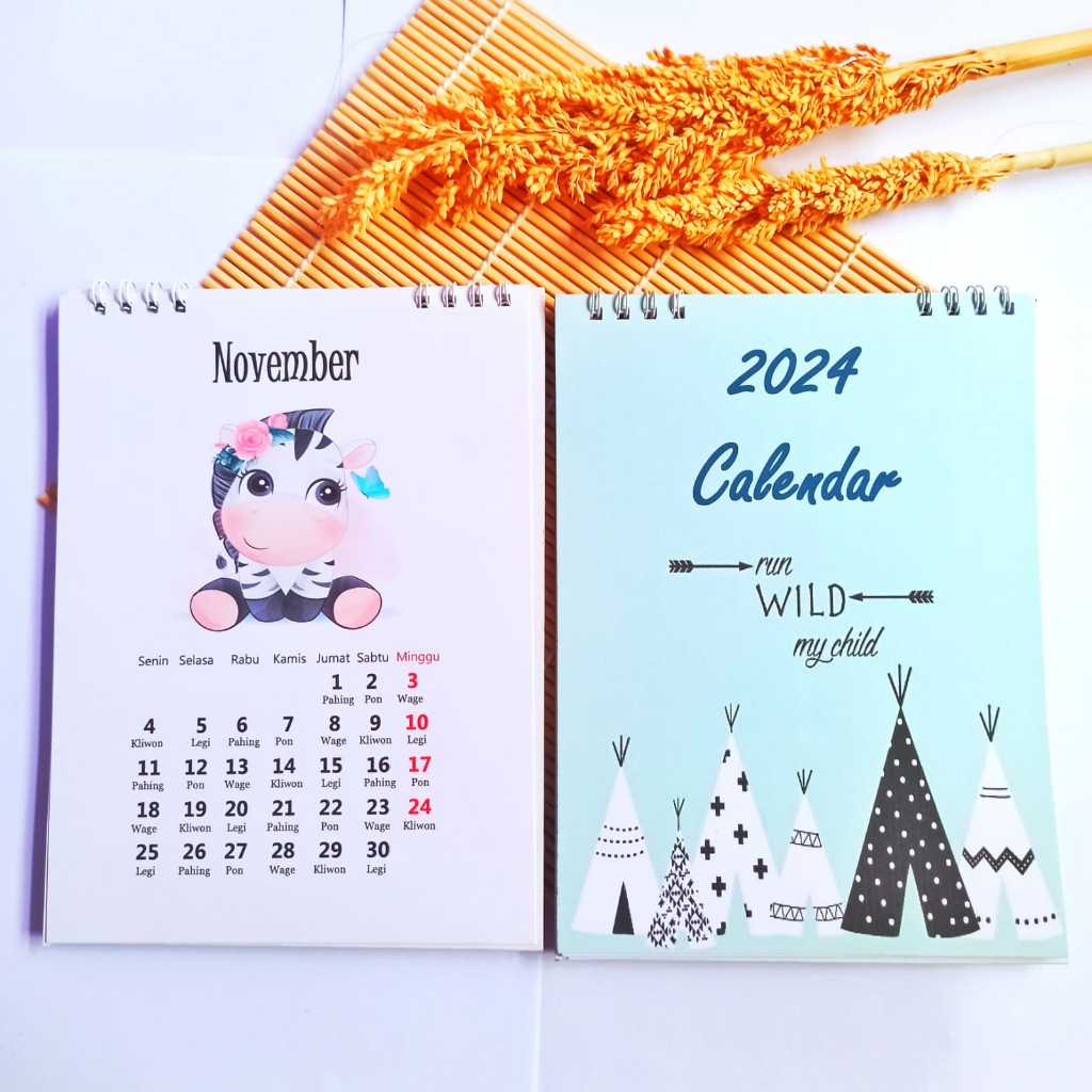 Jual Kalender Meja 2024/2025 Aesthetic Besar A5 BISA CUSTOM FOTO Harga ...
