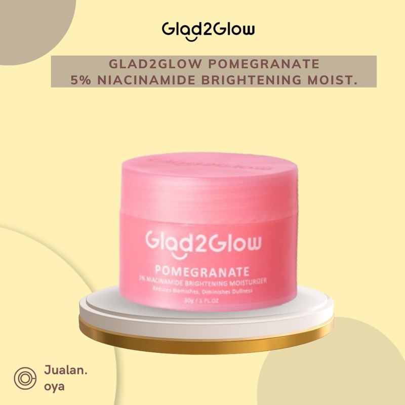 Jual Glad2glow Pomegranate 5 Niacinamide Brightening Moisturizer 30g