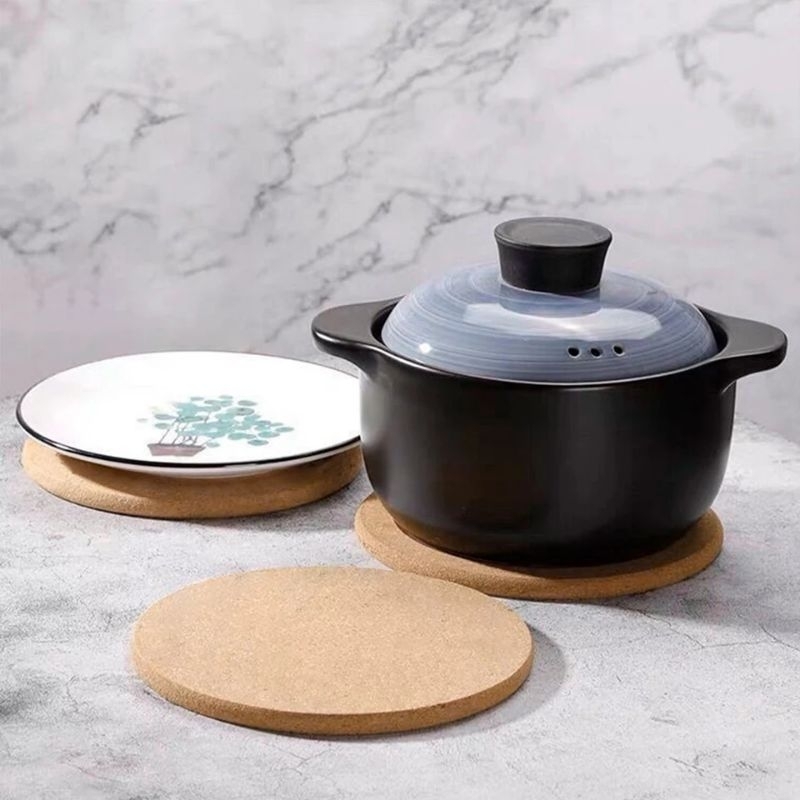 Jual Tatakan Cork Coaster Gabus Panci Wajan Teflon Hot Plate 19cm x 1cm ...