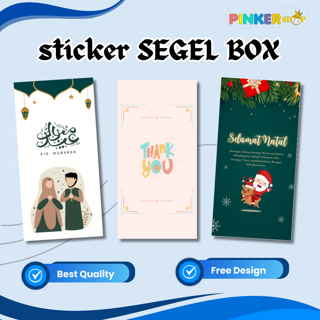 Jual Cetak Stiker Segel Kotak Box Custom Sticker Kotak Segel Makanan