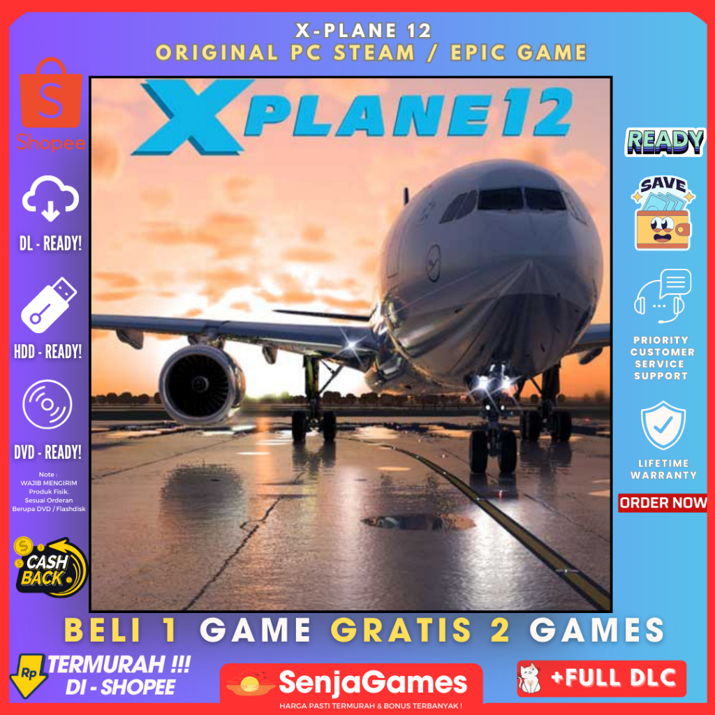 Jual X Plane 12 / X-Plane 12 Original PC Steam + Bonus | Shopee Indonesia