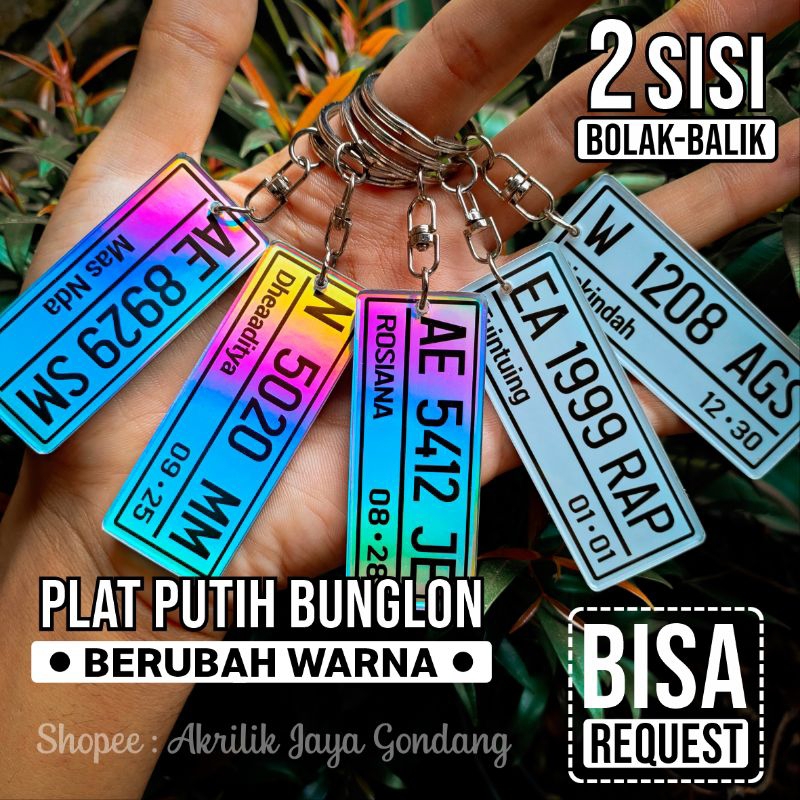 Jual Gantungan Kunci Plat Motor Putih Gratis Request Shopee Indonesia