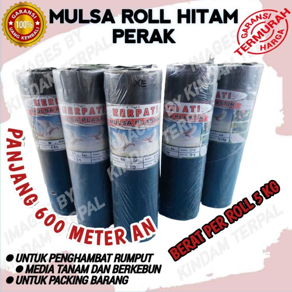 Jual Plastik Mulsa Pertanian Hitam Perak Murah Roll Berat Kg