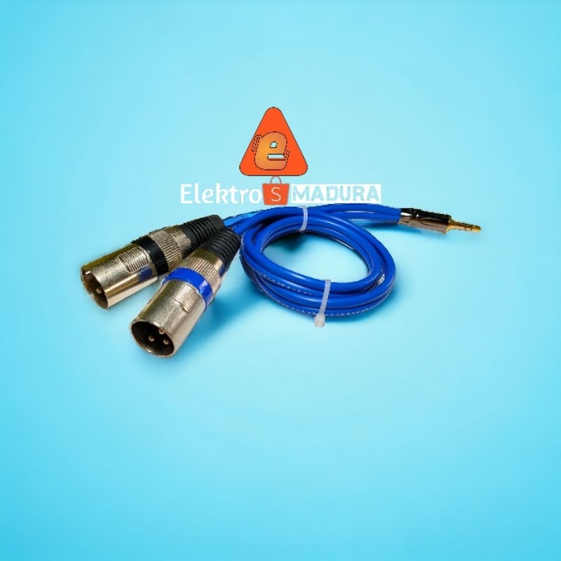 Jual kabel audio 3.5mm mini setereo to xlr bahan kitani kabel | Shopee ...