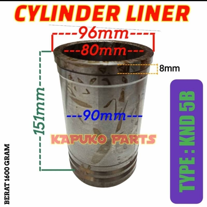 Jual KND 5B CYLINDER LINER FURING UNTUK MESIN DIESEL KUBOTA 5PK ...