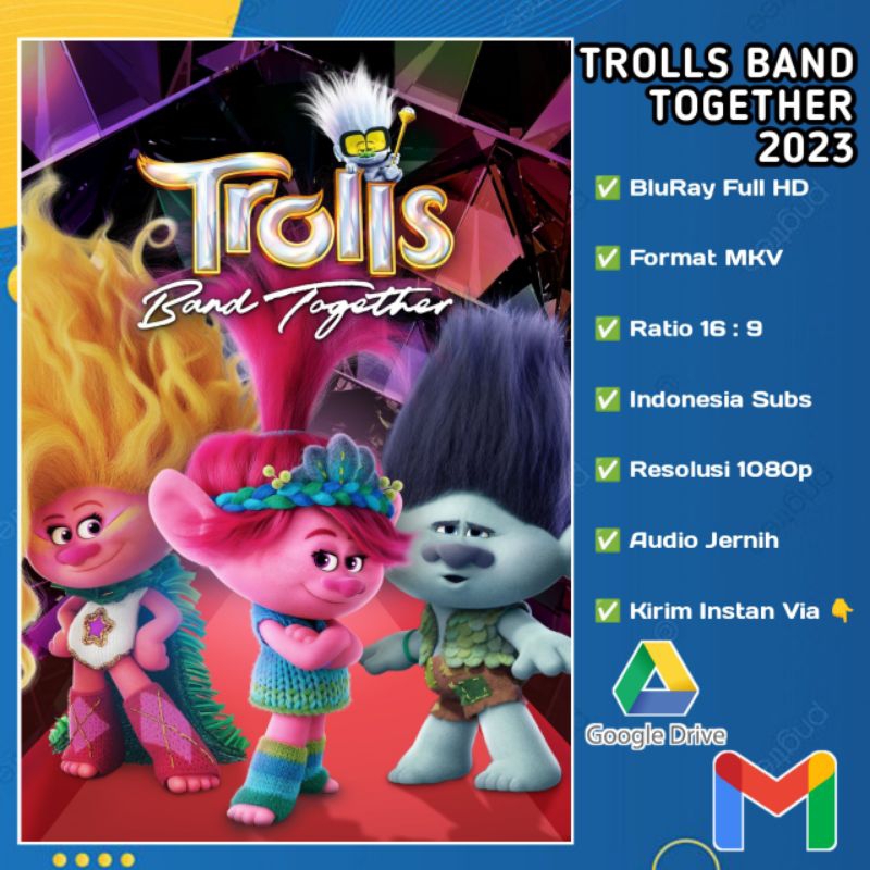 Jual TROLLS BAND TOGETHER 2023// BLURAY MOVIE// ANIMASI | Shopee Indonesia