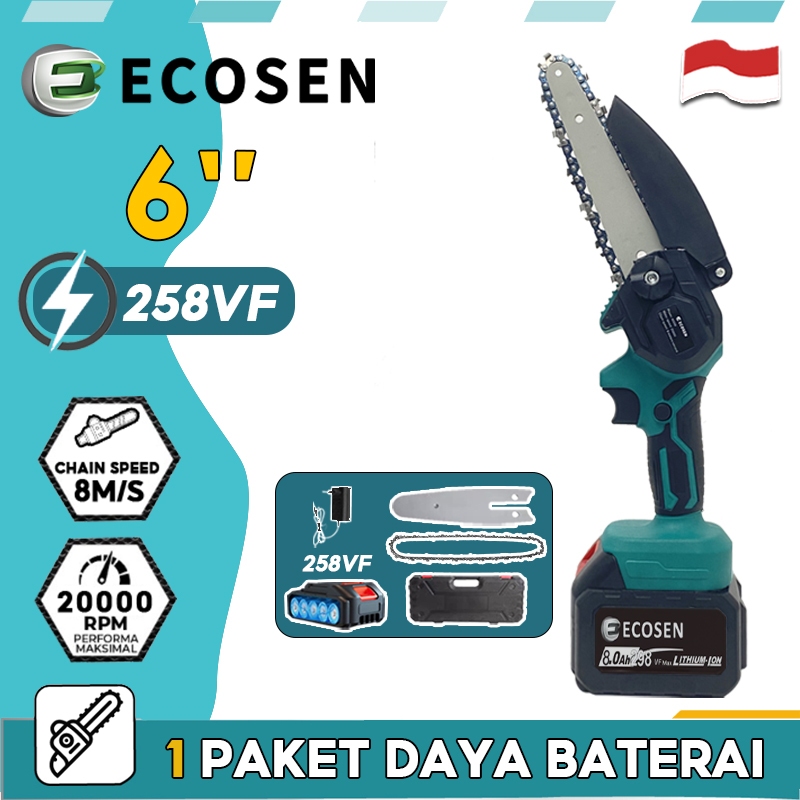 Jual Ecosen Rantai Mini Portable Inch Gergaji Listrik Baterai Gergaji Chainsaw Mini Gergaji