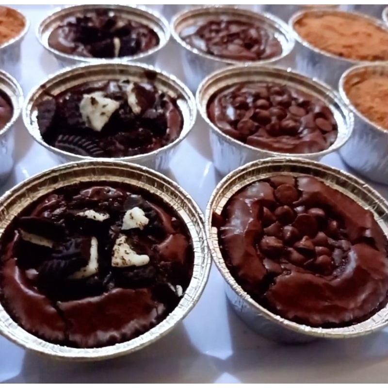 Jual Mini Fudgy Brownies Brownies Panggang Kemasan Almunium Foil Bulat